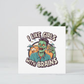 Ich mag Mädchen mit Gehirnen (Stehend Vorderseite)