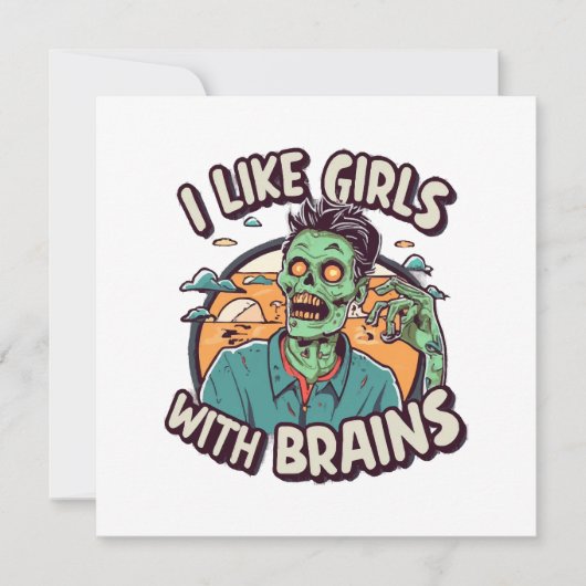 Ich mag Mädchen mit Gehirnen (Vorderseite)