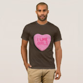Ich mag Mädchen T-Shirt (Vorne ganz)