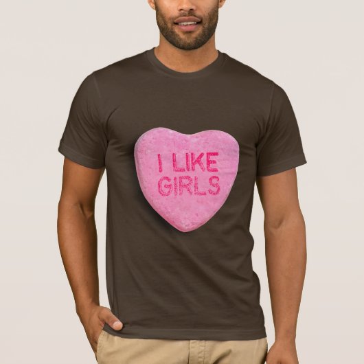 Ich mag Mädchen T-Shirt (Vorderseite)
