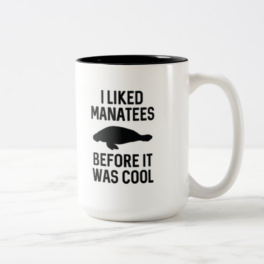 Ich mag Manatees Zweifarbige Tasse (Rechts)