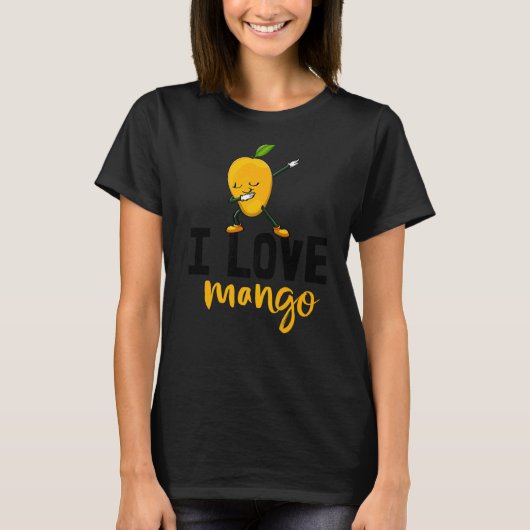 Ich mag Mango Sweet Dabbing Funny Mango Frucht Lie T-Shirt (Vorderseite)