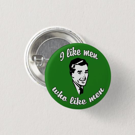 Ich mag Mannknopf Button (Vorne & Hinten)