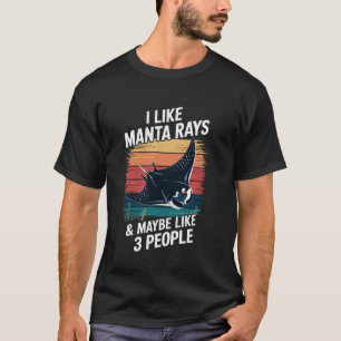 Ich mag Manta-Rochen Meer Ozean Stachelrochen Tier T-Shirt