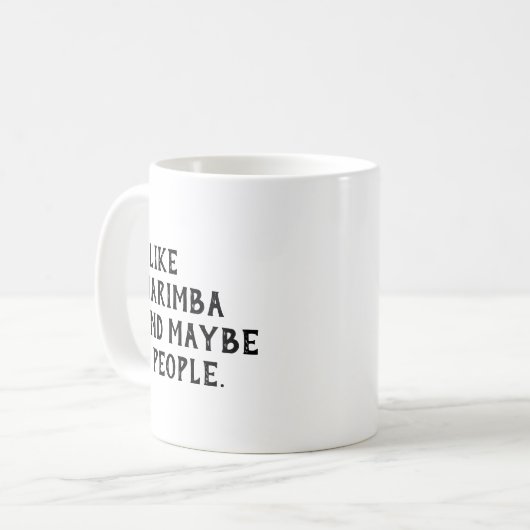 Ich mag Marimba Funny Kaffeetasse (Vorderseite Links)