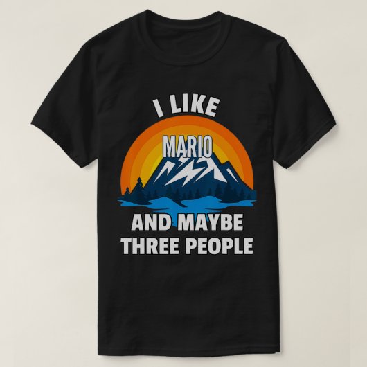 Ich mag Mario und vielleicht drei Leute T-Shirt (Design vorne)