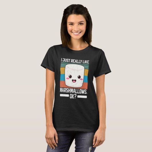 Ich mag Marshmallow Ok Campfire Roastin T-Shirt (Vorne ganz)