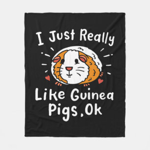Ich mag Meerschweinchen Kawaii wirklich sehr Fleecedecke
