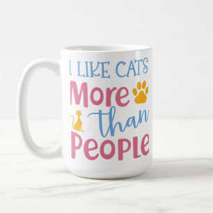 ICH MAG MEHR KATZEN ALS MENSCHEN FUNNY SPRICHWORT KAFFEETASSE