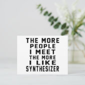 Ich mag mehr Synthesizer Postkarte (Stehend Vorderseite)