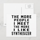 Ich mag mehr Synthesizer Postkarte (Vorne/Hinten)