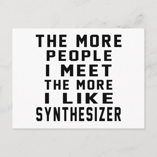Ich mag mehr Synthesizer Postkarte (Vorderseite)