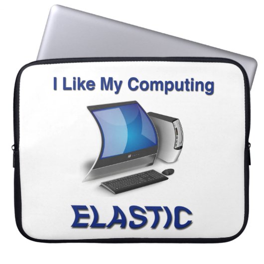 Ich mag mein Computer elastisch Laptopschutzhülle (Vorderseite)