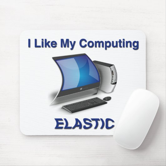 Ich mag mein Computer elastisch Mousepad (Mit Mouse)