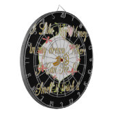 Ich mag mein Geld in meinen Träumen, wo ich kann. Dartscheibe (Vorderseite Links)