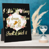 Ich mag mein Geld in meinen Träumen, wo ich kann. Fotoplatte (Seite)