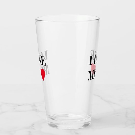 Ich mag mein Herz Glas (Links)