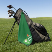 Ich mag mein Hundefoldtuch | Personalisiertes Golf Golfhandtuch (Gras)