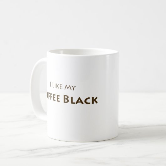 Ich mag mein Kaffee-Schwarzes Kaffeetasse (Vorderseite Links)