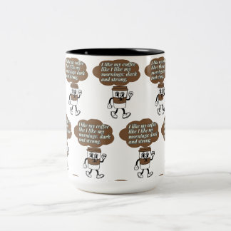 Ich mag mein Kaffeekorzio Zweifarbige Tasse