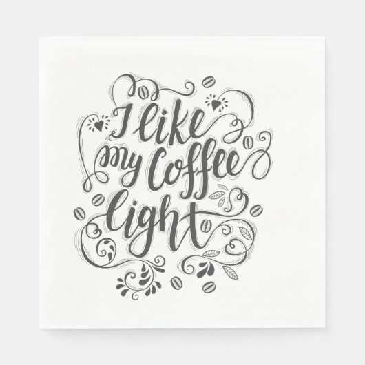 Ich mag mein Kaffeelicht Serviette (Vorderseite)