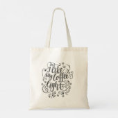 Ich mag mein Kaffeelicht Tragetasche (Rückseite)