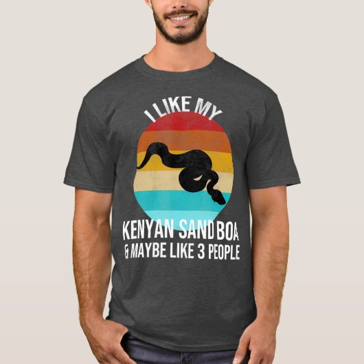 Ich mag mein Kenyan Sand Boa und vielleicht 3 Leut T-Shirt (Vorderseite)