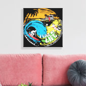 "Ich mag mein Leben" an der Leinwand (Insitu (Wohnzimmer))