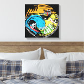 "Ich mag mein Leben" an der Leinwand (Insitu (Schlafzimmer))