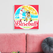 "Ich mag mein Leben" Baseball-Leinwand Leinwanddruck (Insitu (Wohnzimmer))
