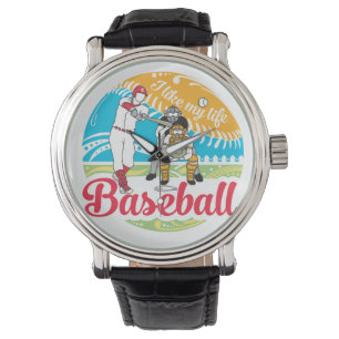 Ich mag mein Leben Baseball WATCH Armbanduhr