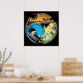 "Ich mag mein Leben" Strandplakat Poster (Küche)