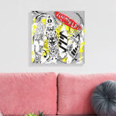 "Ich mag mein Leben" surfen Leinwand (Insitu (Wohnzimmer))