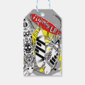 "Ich mag mein Leben" Surftags Geschenkanhänger (Vorderseite)