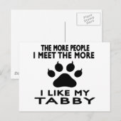 Ich mag mein Tabby. Postkarte (Vorne/Hinten)