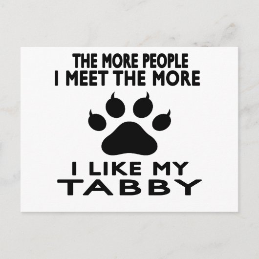 Ich mag mein Tabby. Postkarte (Vorderseite)