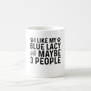 Ich mag meine blaue Late und 3 Leute Kaffeetasse