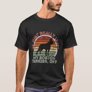 Ich mag meine Boston Terrier Ok einfach nur T-Shirt