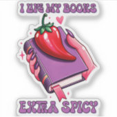 Ich mag meine Bücher besonders scharf Aufkleber (Vorderseite)