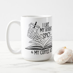 Ich mag meine Bücher scharf und meinen Kaffee eisg Kaffeetasse