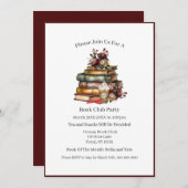 Ich mag meine Bücher scharfsinnig und meinen Kaffe Einladung (Vorne/Hinten)