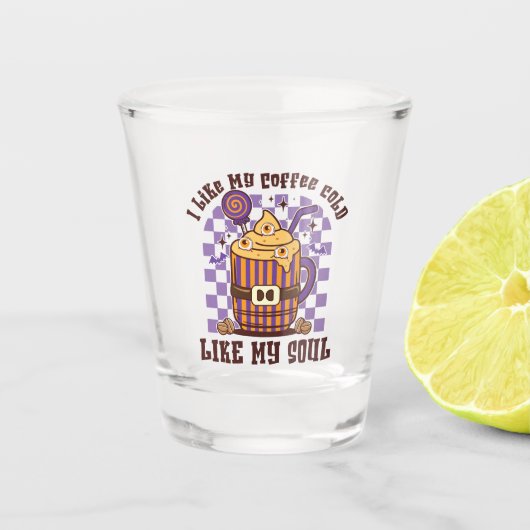 Ich mag meine Kaffeeküche Schnapsglas (Vorderseite)