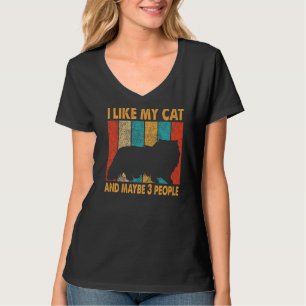 Ich mag meine Katze und vielleicht 3 Leute Vintag T-Shirt