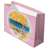 Ich mag MEINE Lebenbrandungsmädchen-Geschenktasche Große Geschenktüte (Vorderseite Schrägansicht)