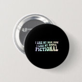 Ich mag meine Männer lustig Buchzitat  Button (Vorne & Hinten)