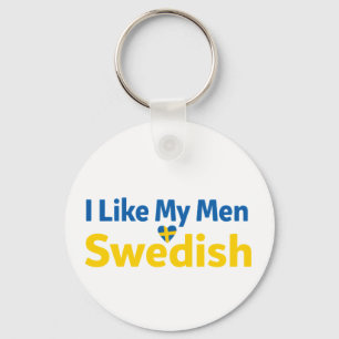 Ich mag meine Männer schwedisch Lustig Schweden Hu Schlüsselanhänger