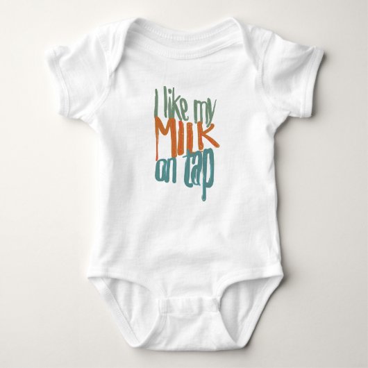 Ich mag meine Milch ansteche an - Baby-Shirt Baby Strampler (Vorderseite)