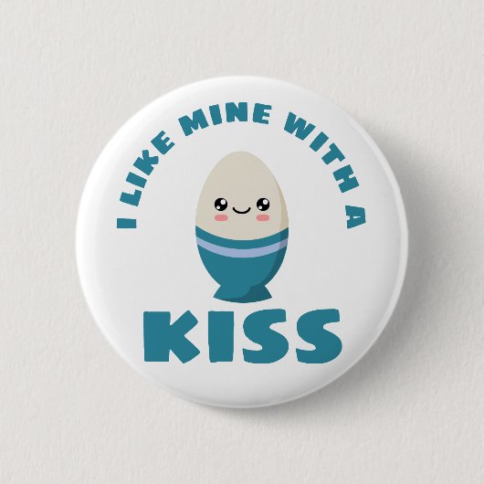 Ich mag meine mit einem Kuss Button (Vorderseite)