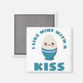 Ich mag meine mit einem Kuss Magnet (Vorderseite/Rückseite)