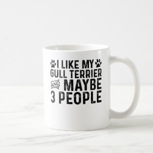 Ich mag meine Möwe Terrier und 3 Personen Kaffeetasse